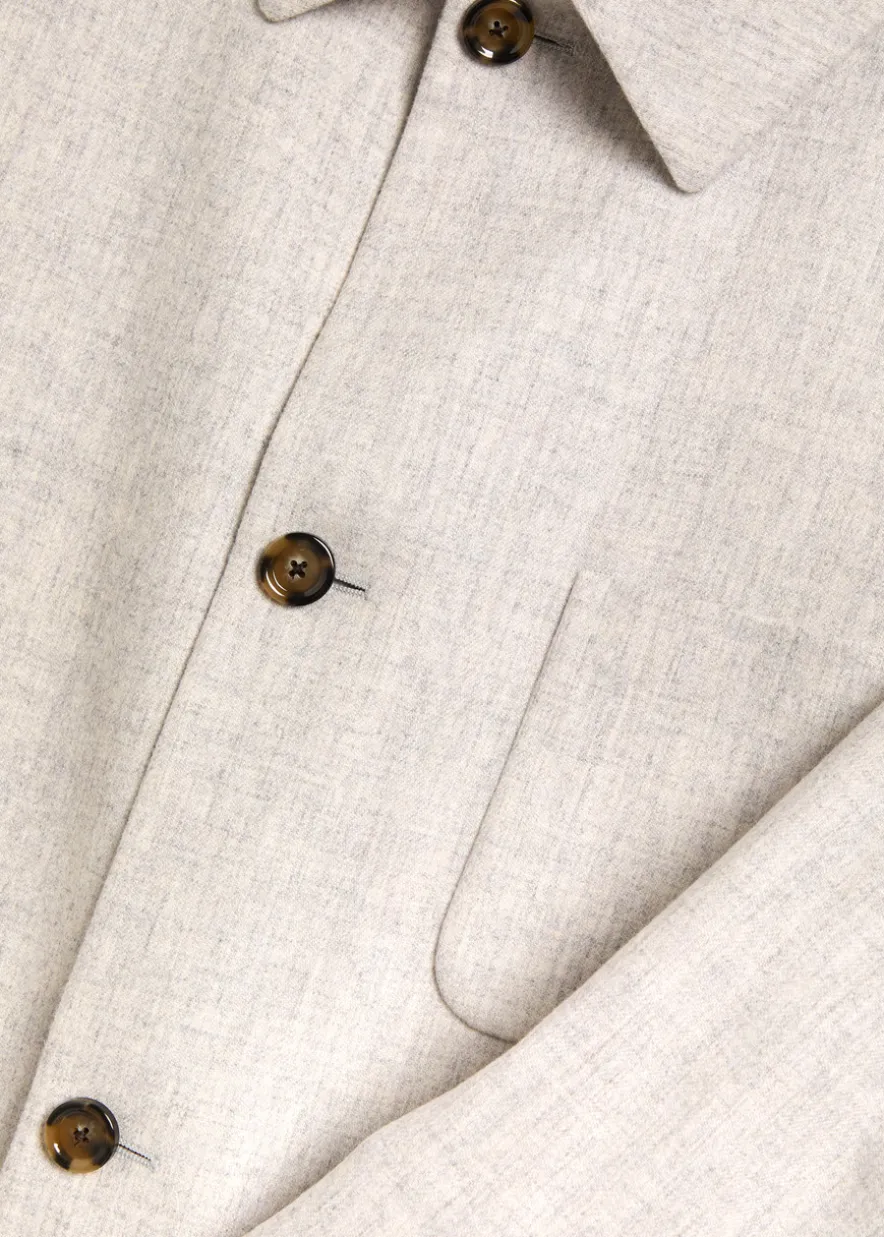 Wool and cashmere-blend overshirt