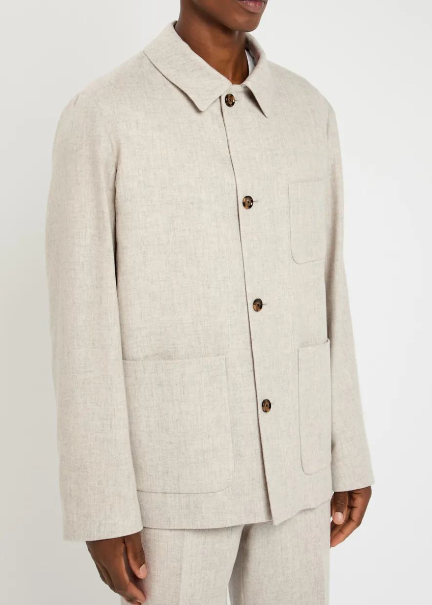 Wool and cashmere-blend overshirt