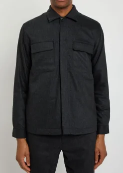 Wool and cashmere-blend overshirt