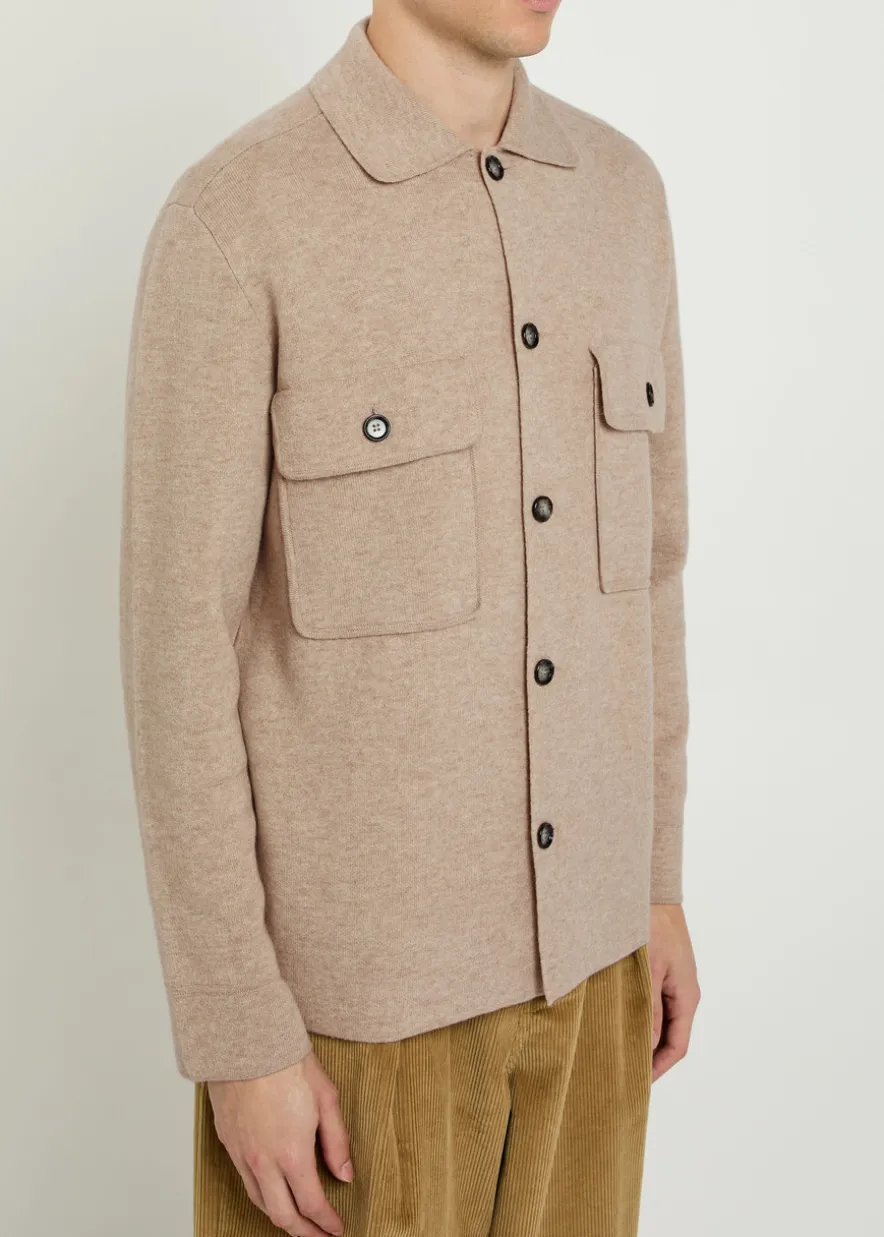 Wool and cashmere-blend overshirt