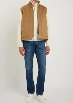 Wool and silk-blend gilet