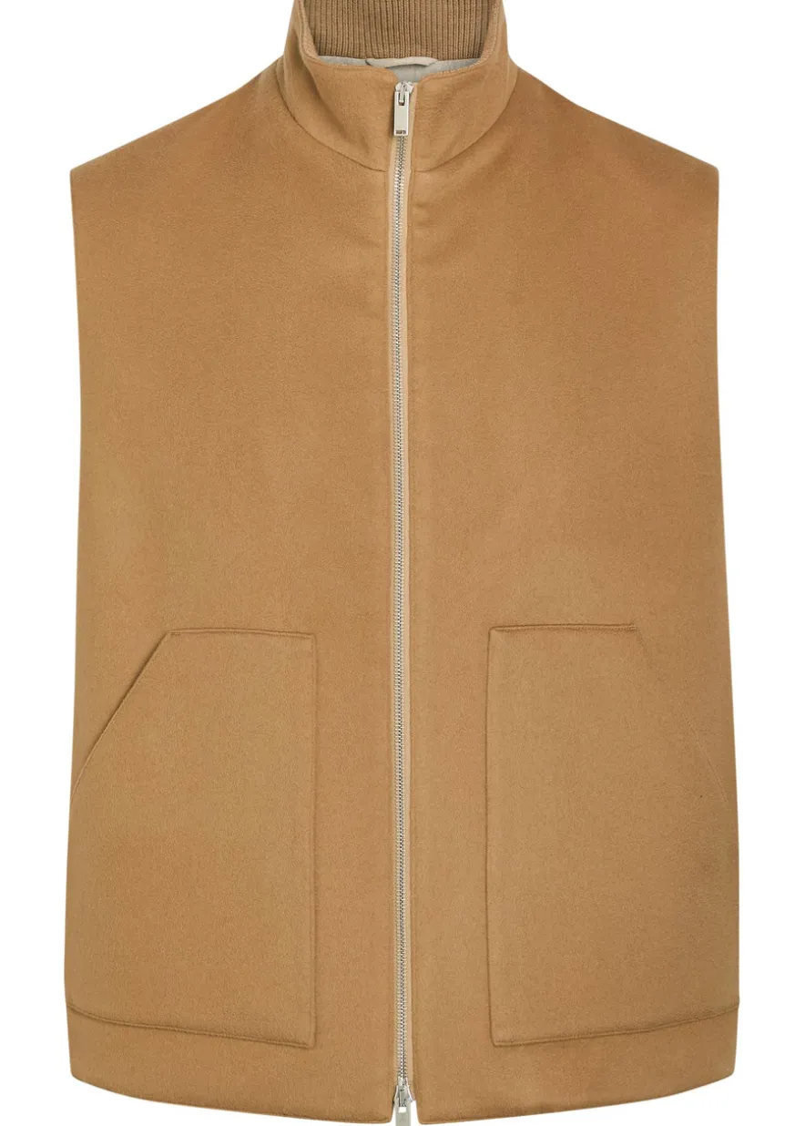 Wool and silk-blend gilet