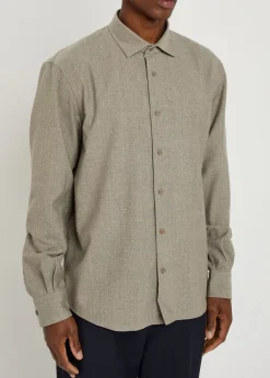 Wool and silk-blend overshirt
