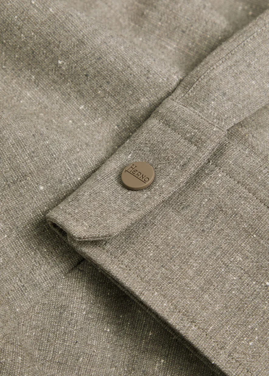 Wool and silk-blend overshirt