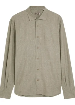 Wool and silk-blend overshirt