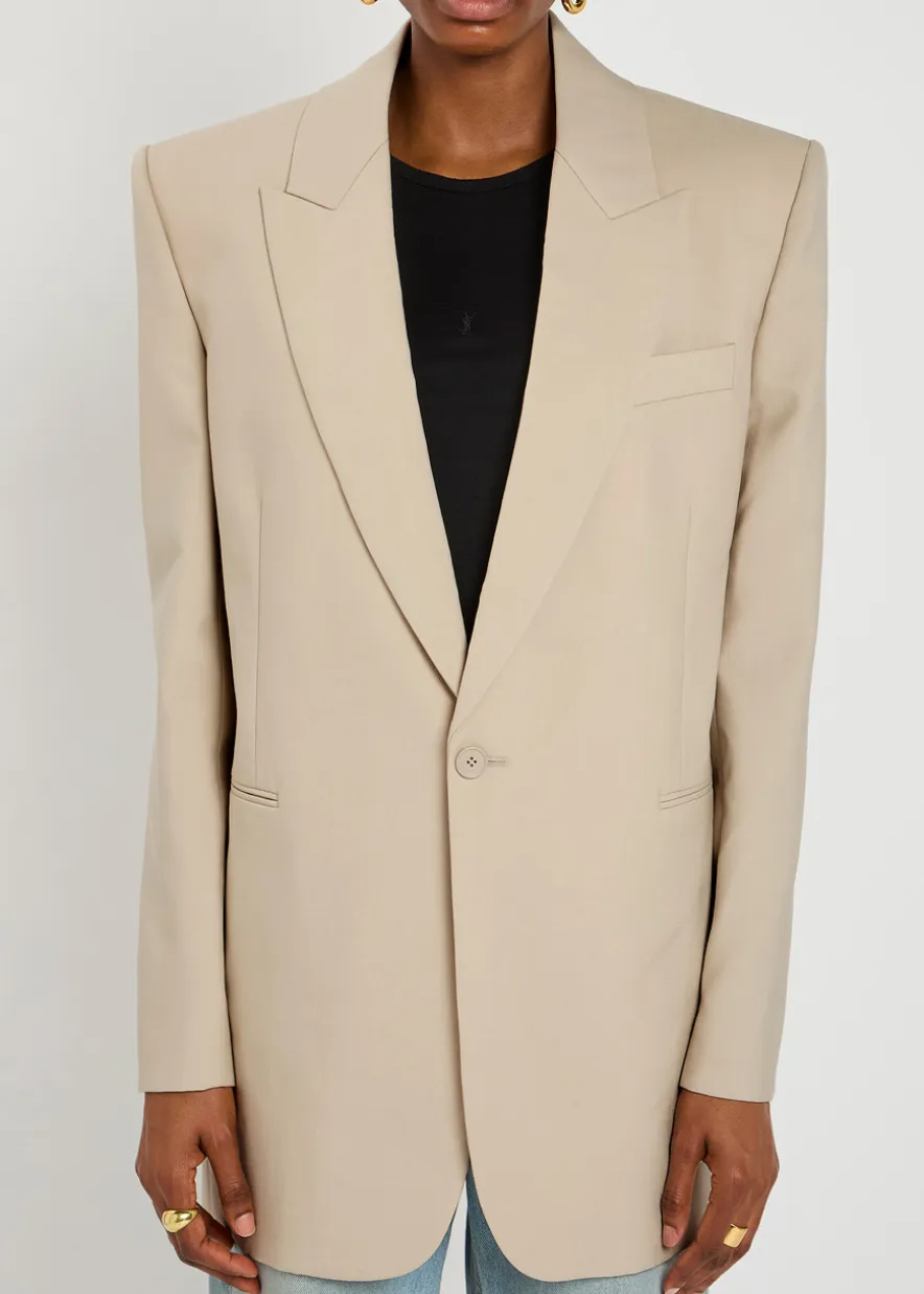 Wool blazer jacket