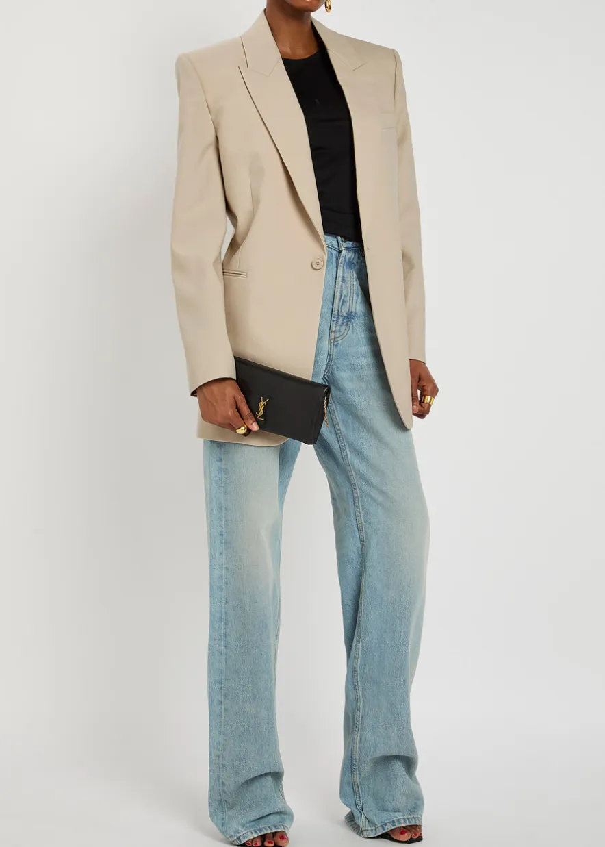 Wool blazer jacket
