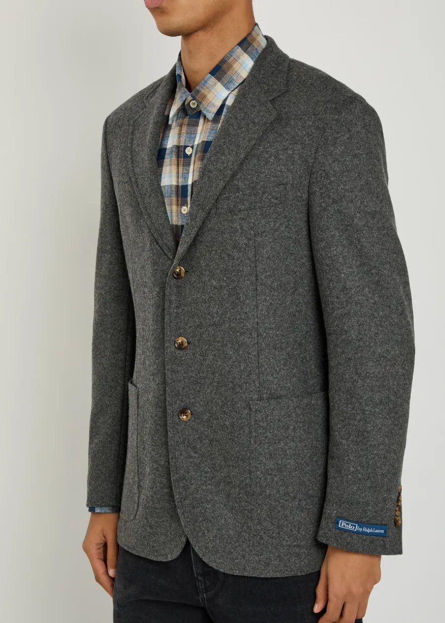Wool-blend blazer