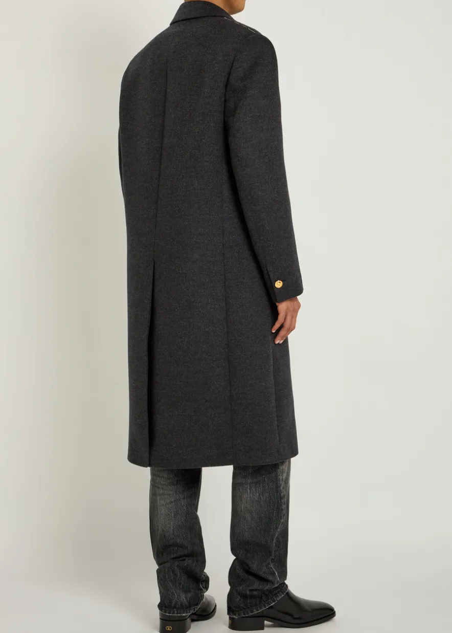 Wool double-breasted pea coat