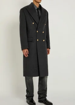 Wool double-breasted pea coat