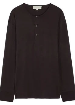 Wool-jersey henley T-shirt