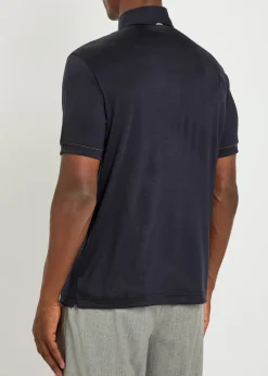 Wool-jersey polo shirt