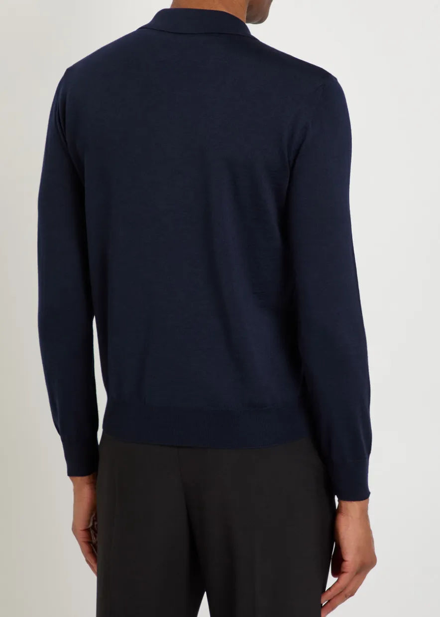 Wool polo shirt