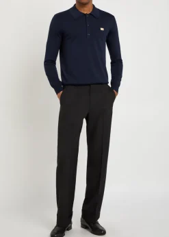 Wool polo shirt