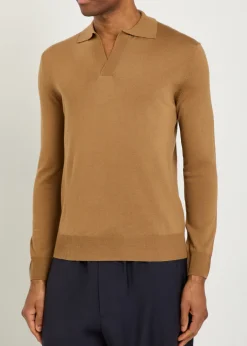 Wool polo shirt