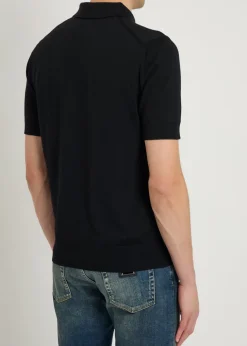 Wool polo shirt