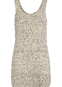 Woven cotton-blend mini dress