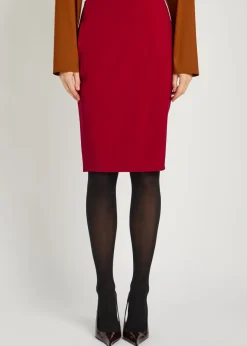 Woven midi skirt