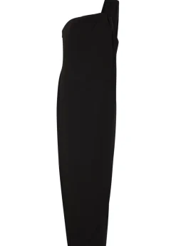 Xaden one-shoulder crepe maxi dress