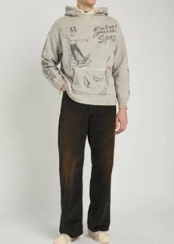 X Alexis Drawing distressed hooded cotton sweatshirt
