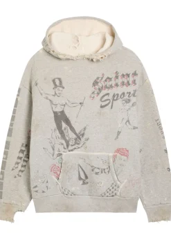 X Alexis Drawing distressed hooded cotton sweatshirt