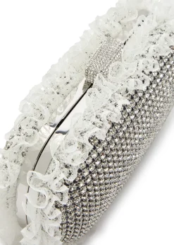 X Christopher Kane lace and crystal-embellished box clutch