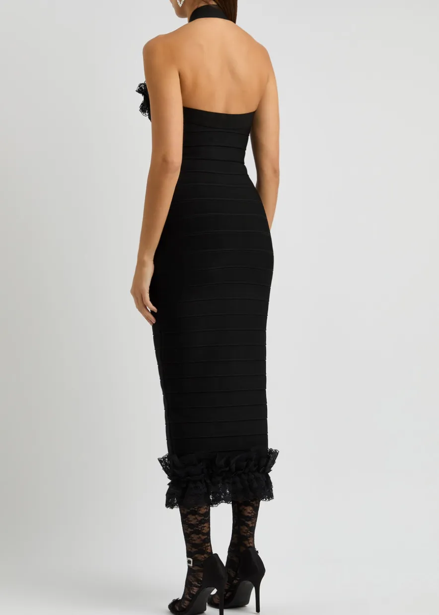 X Christopher Kane lace-trimmed midi dress