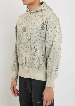 X Dr. Woo printed hooded cotton sweatshirt