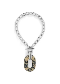 XL Link tortoise-shell choker necklace