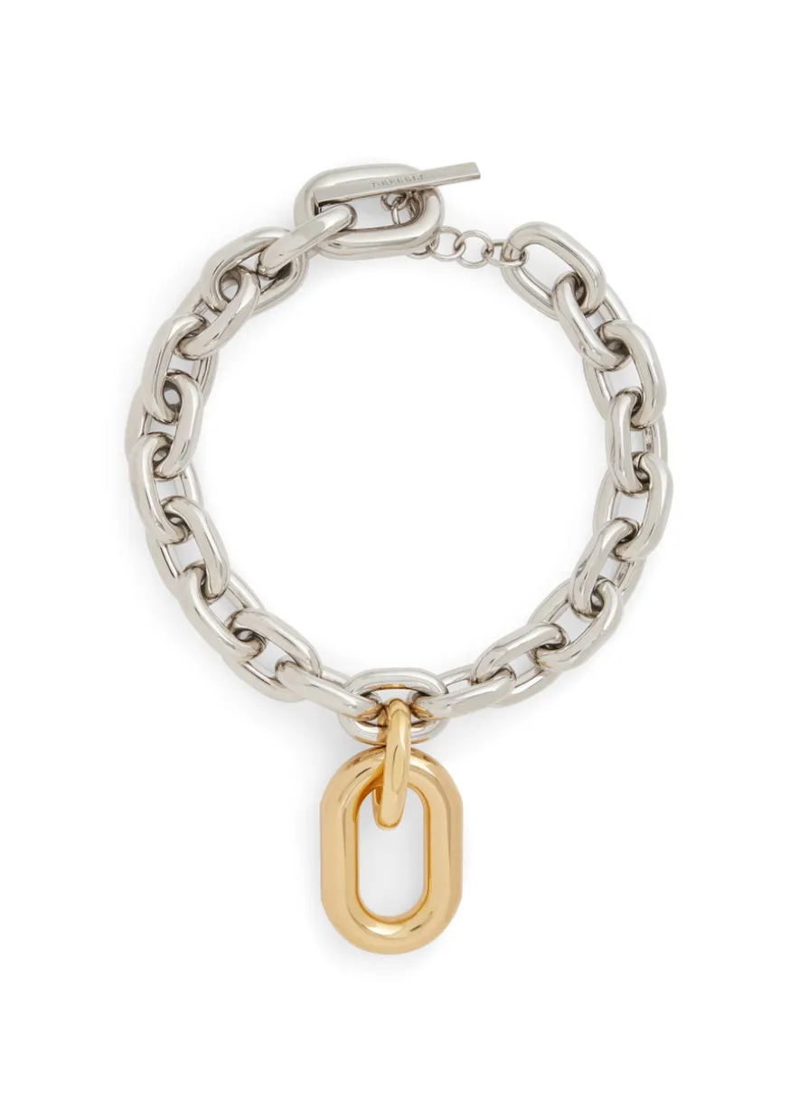 XL Link two-tone choker necklace