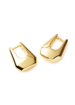 X Lucy Williams Acro small 18kt gold-plated hoop earrings