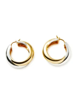 X Lucy Williams Entwine two-tone hoop earrings