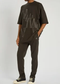 X Moncler logo-appliquéd cotton sweatpants