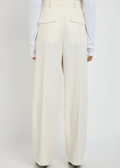 X RHW pintuck wool trousers