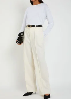 X RHW pintuck wool trousers