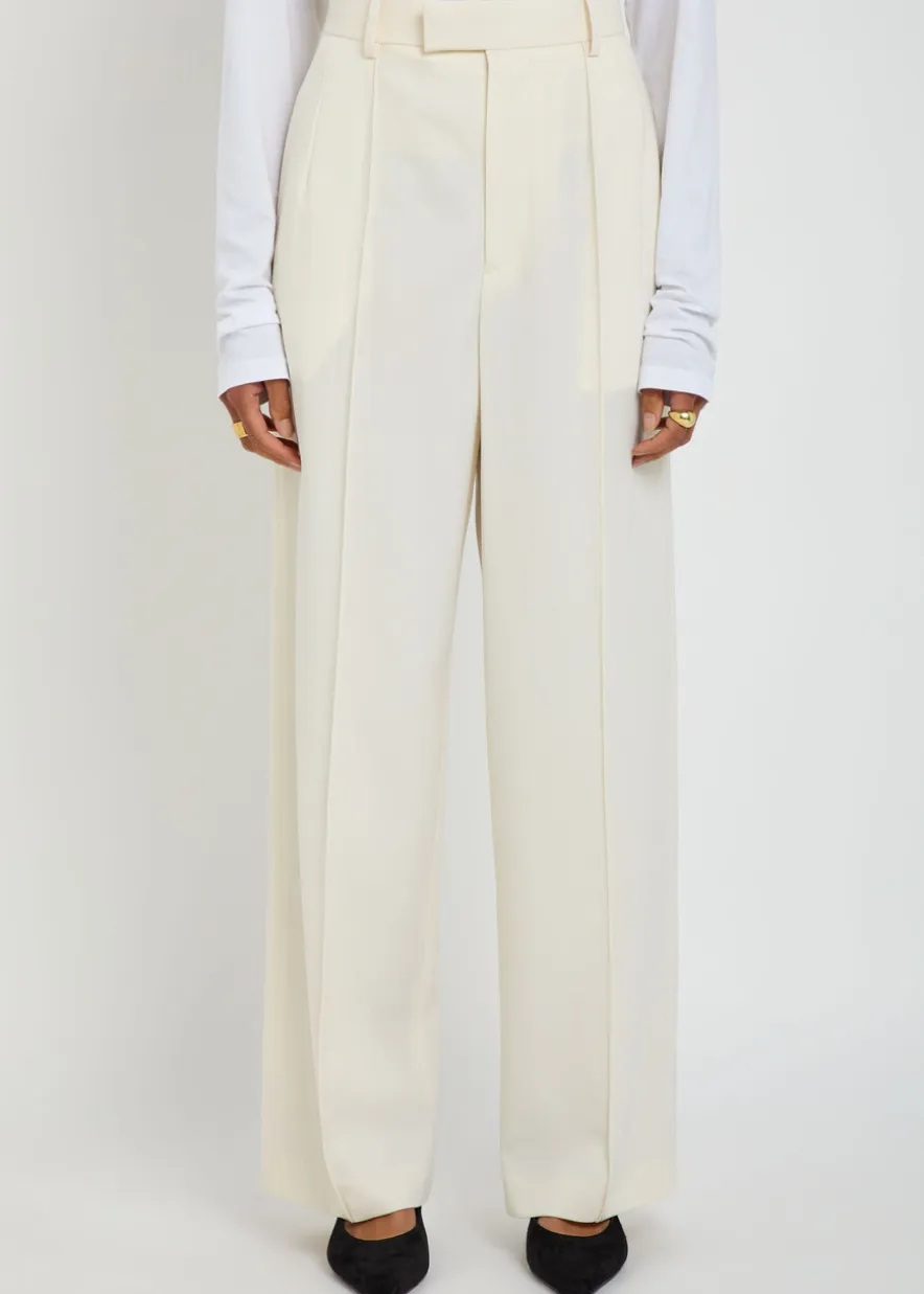X RHW pintuck wool trousers