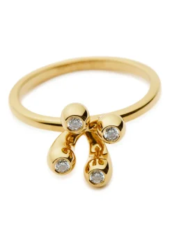X The Flag Twins Atom 18kt gold vermeil ring