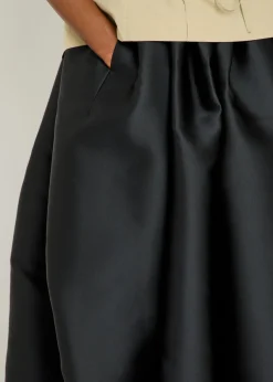 Yael gathered satin-crepe maxi skirt