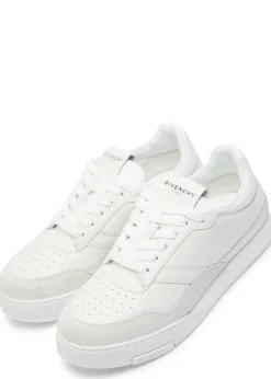 Yard Court panelled leather sneakers
