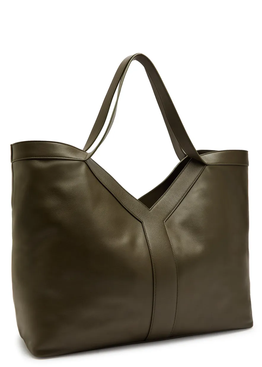 Y leather tote bag