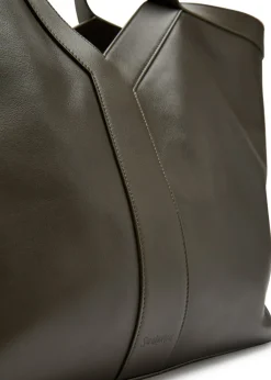 Y leather tote bag