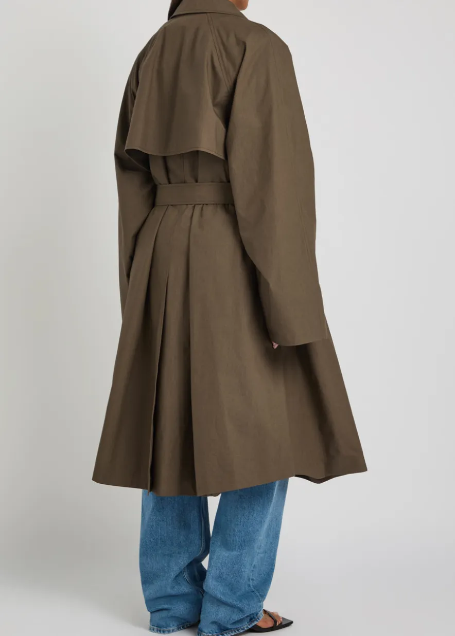 Zeland belted cotton trench coat