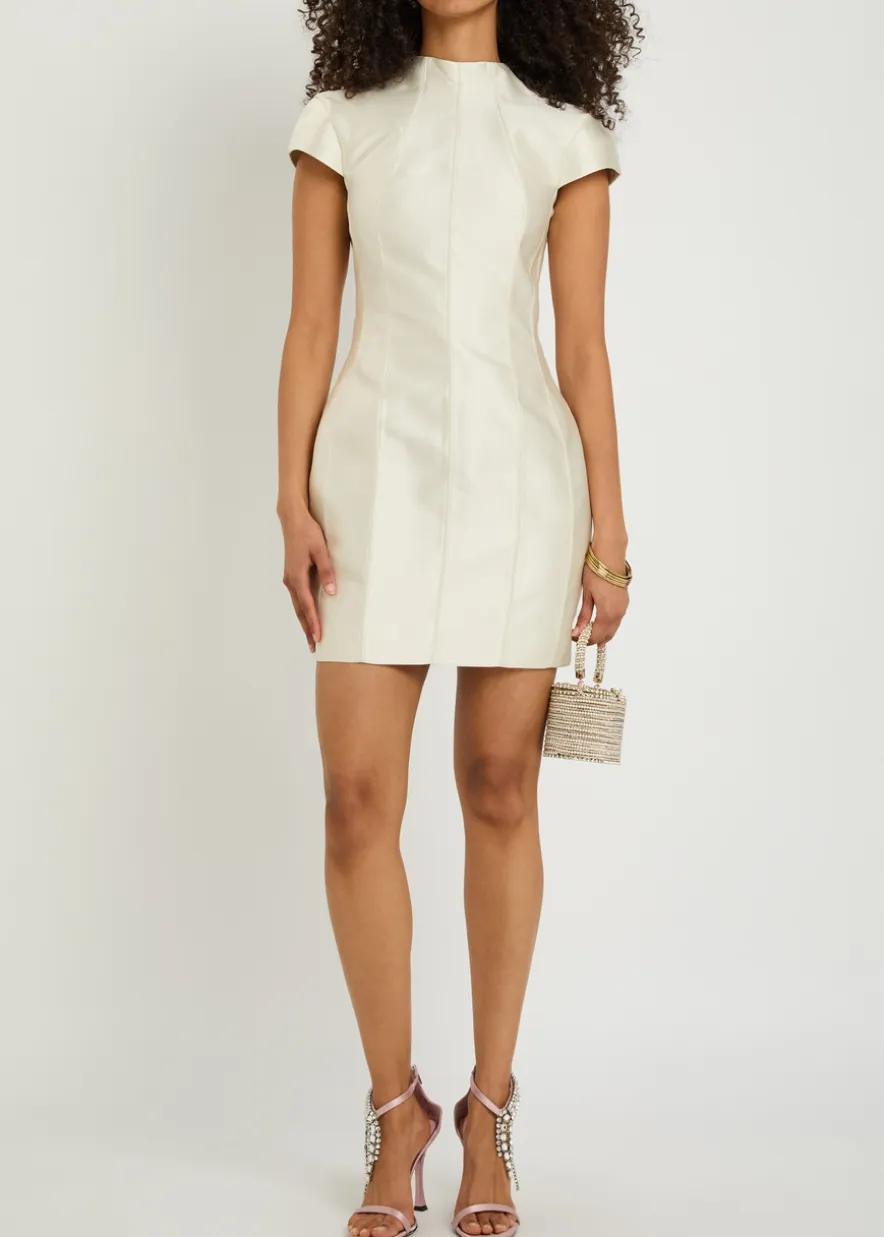 Zena darted crepe mini dress