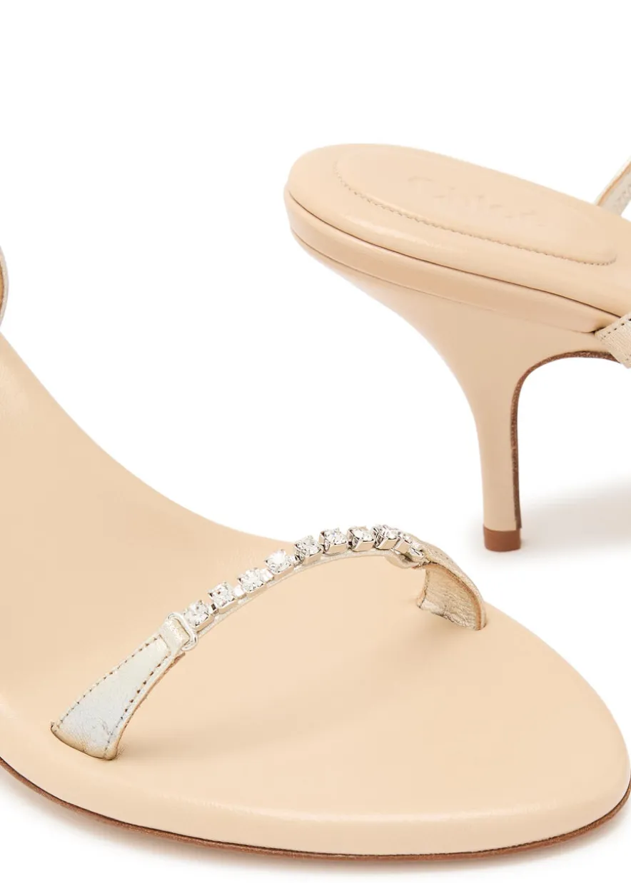 Zia 80 crystal-embellished leather sandals