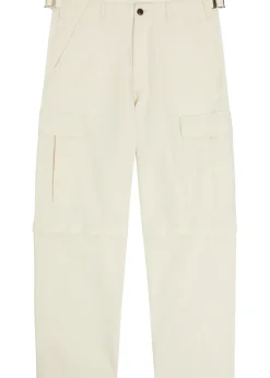 Zip off wool-blend cargo trousers