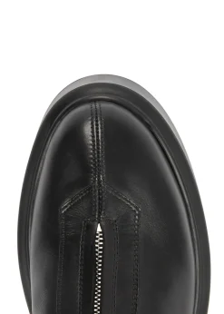 Zipped 1 leather flatform ankle boots