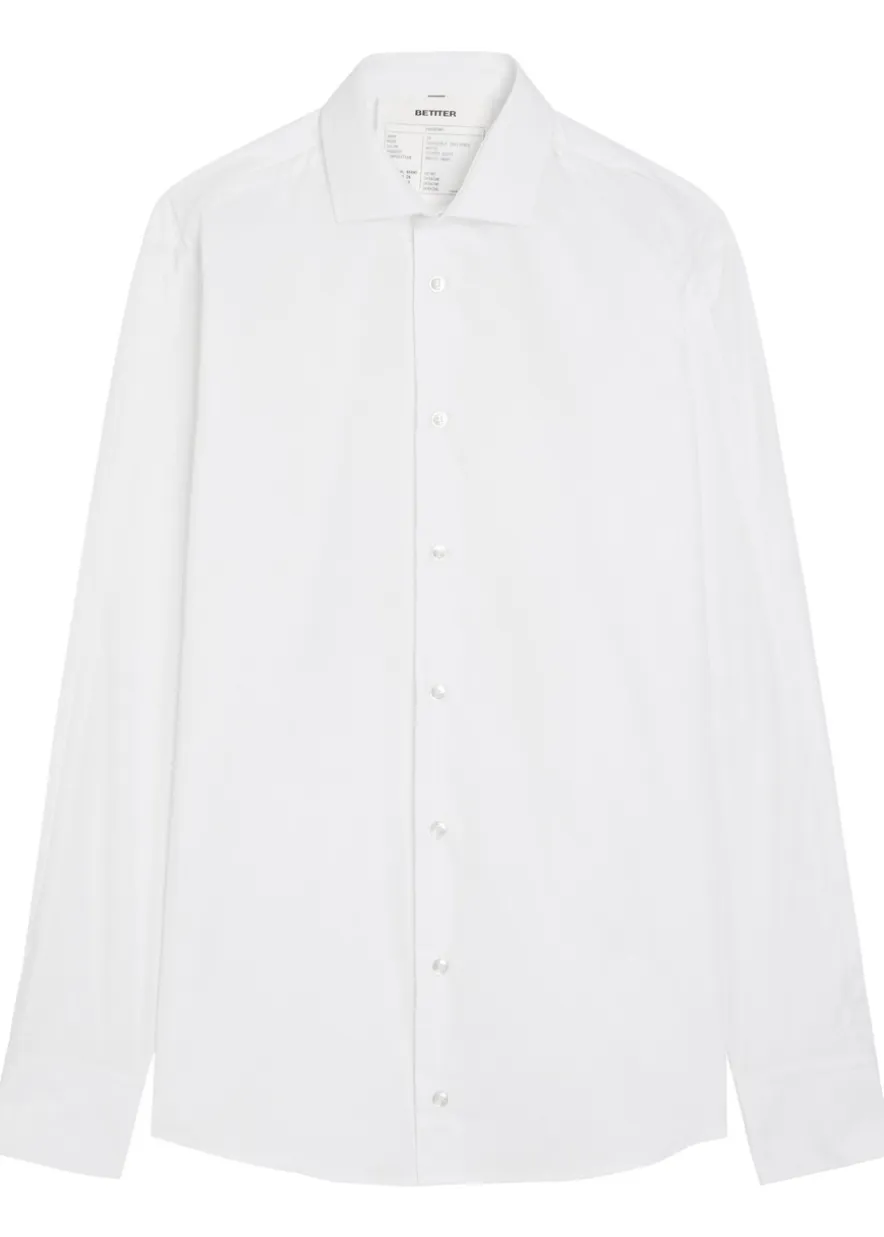 Zipped sleeve cotton-blend shirt